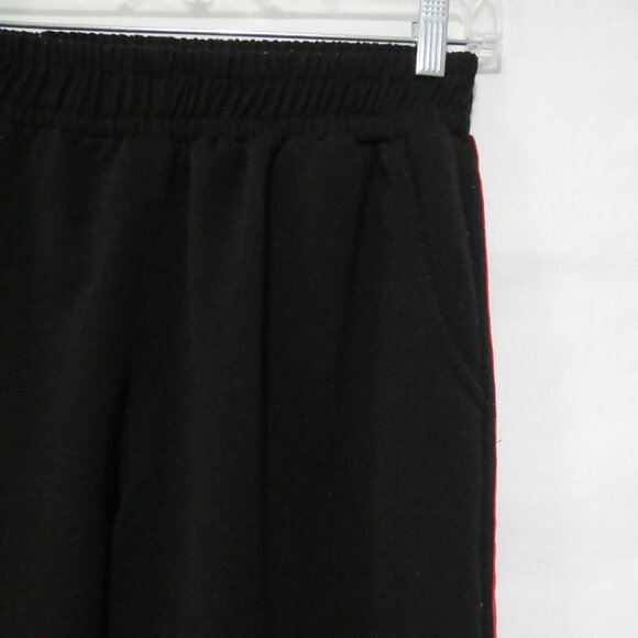 Black Sweatpants With Red and White Striped Side Panels | xl - extra large - Picture 5 of 15